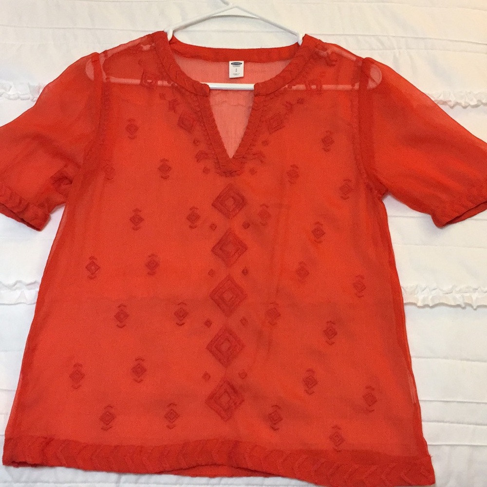Old Navy orange blouse